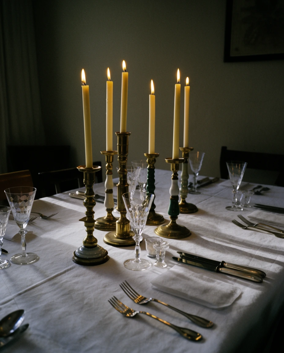 Tall Candles for an Elegant Table 1