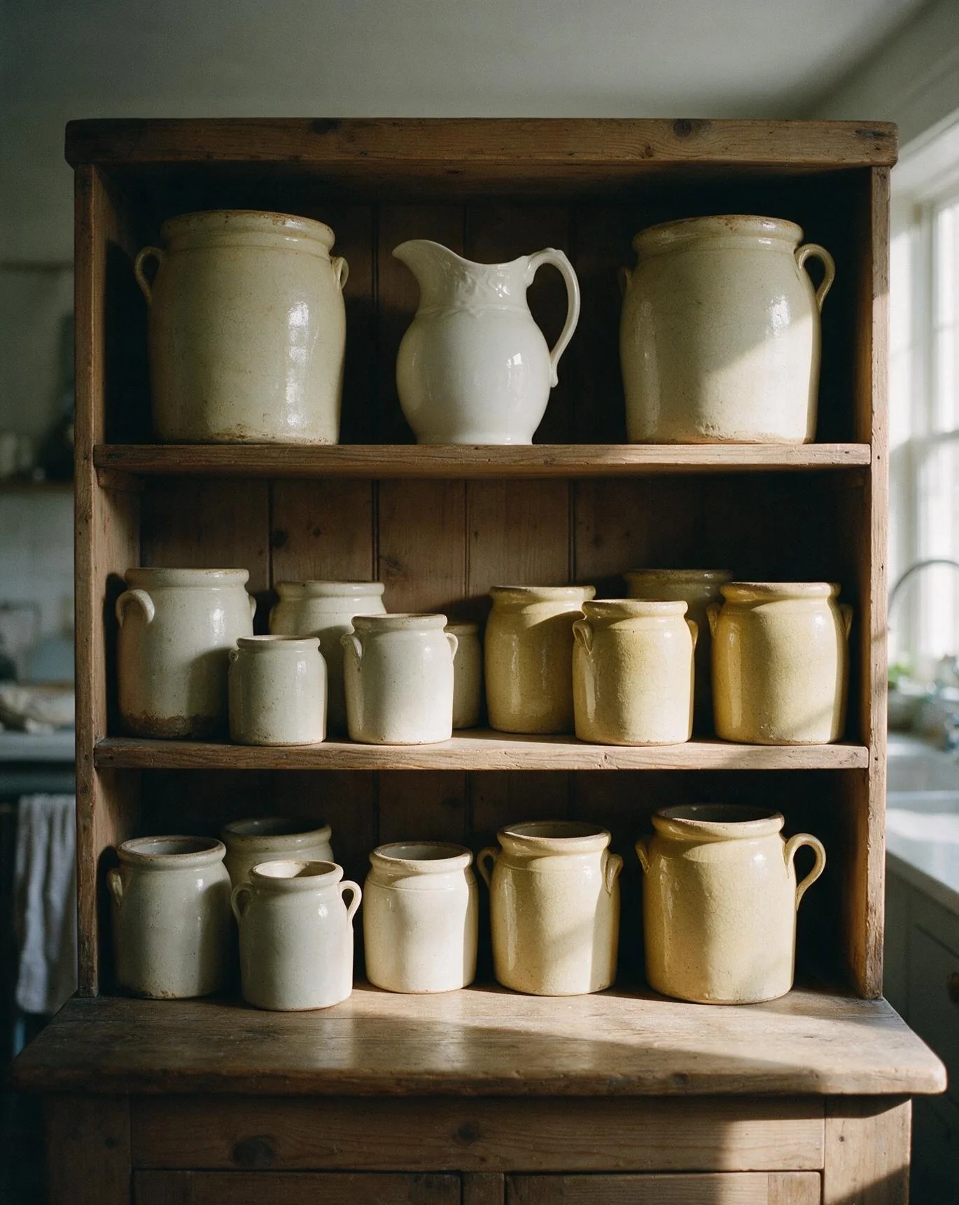 Vintage Crockery on Open Shelves 2