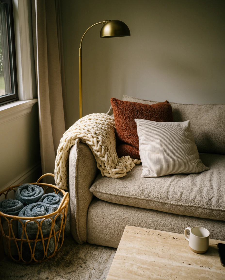 Warm Layered Sofa Corner 1