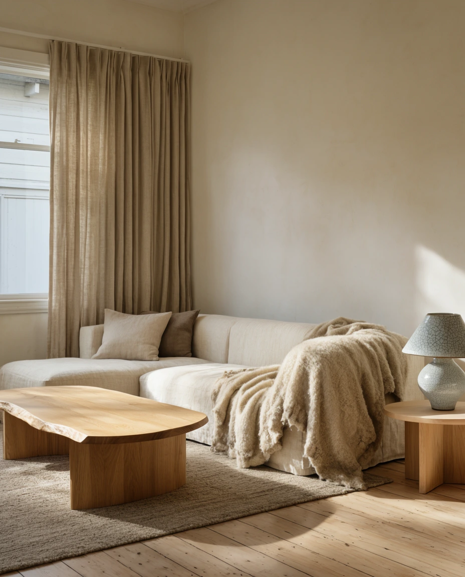 Wool Throws Over Linen Sofas 1