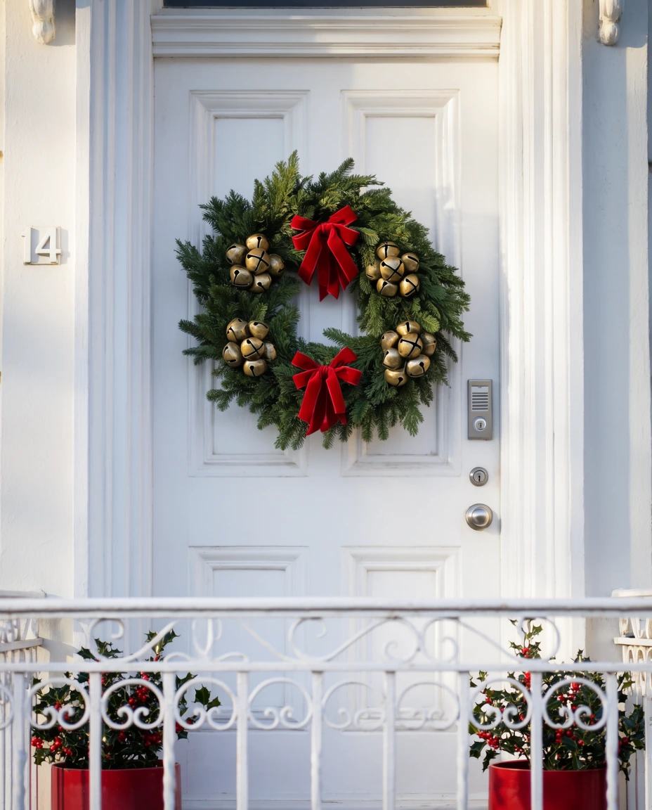 Wreaths with Bells and Bows 2