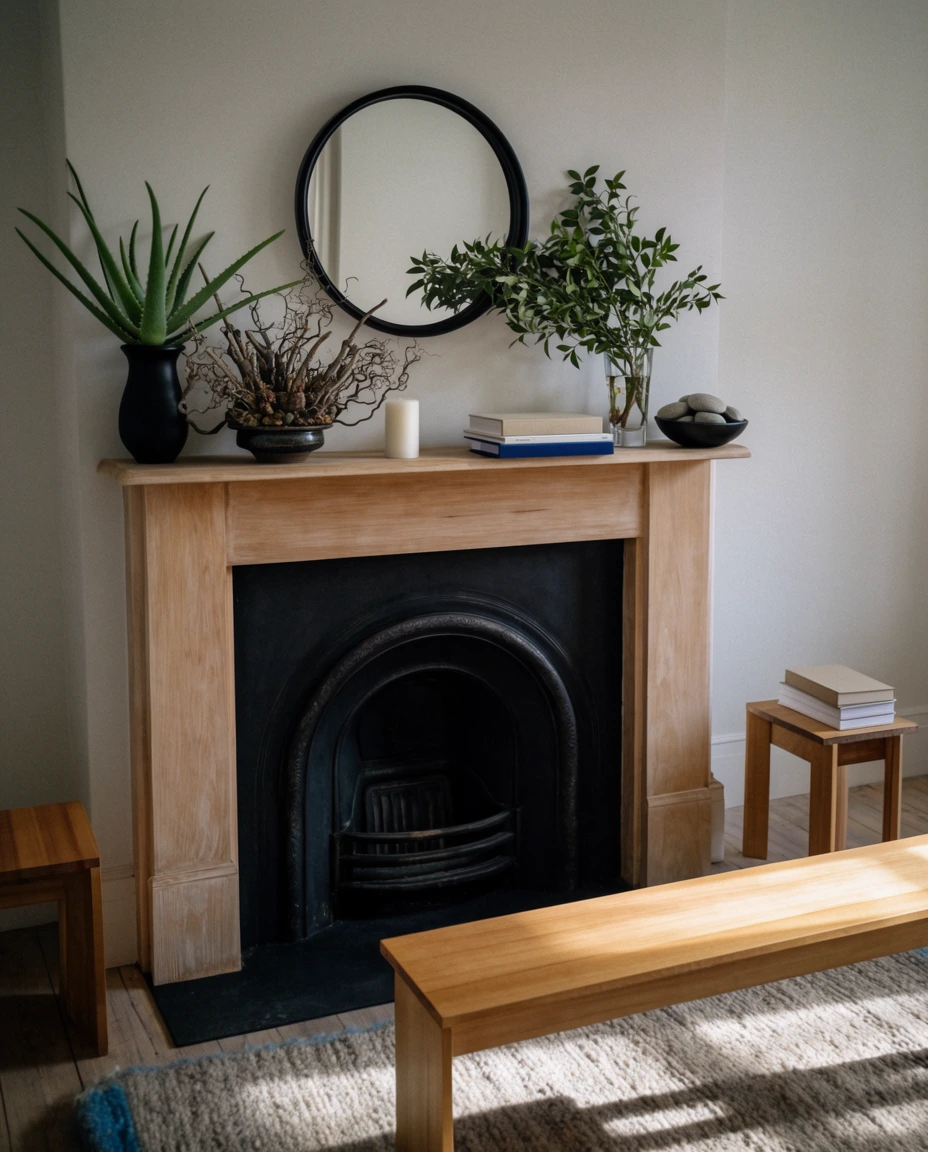 Mantel Decor Without the Christmas Theme 1