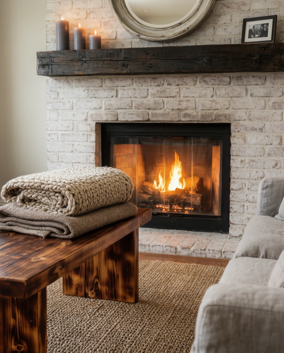 Fireplace Glow in a Small Room 1