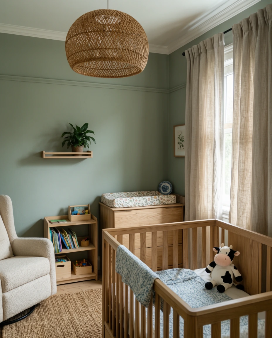 Sage Green Nursery Nook 1