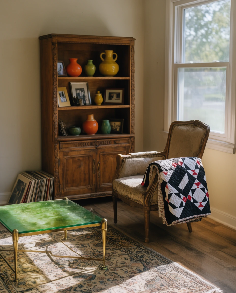 Vintage Finds in a Cozy Corner 1